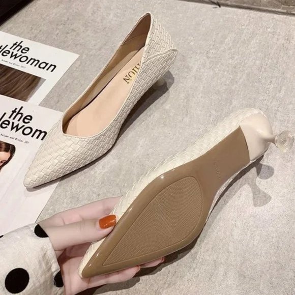 Women New autumn pointed toe pumps stiletto medium heel - Picture 3 of 9